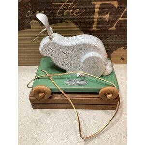 Henn Workshops Handcrafted 19th In The Toys Series "Puff" 2001 Wooden Rabbit Toy